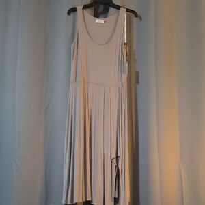 Calvin Klein Asymmetrical Cream Dress